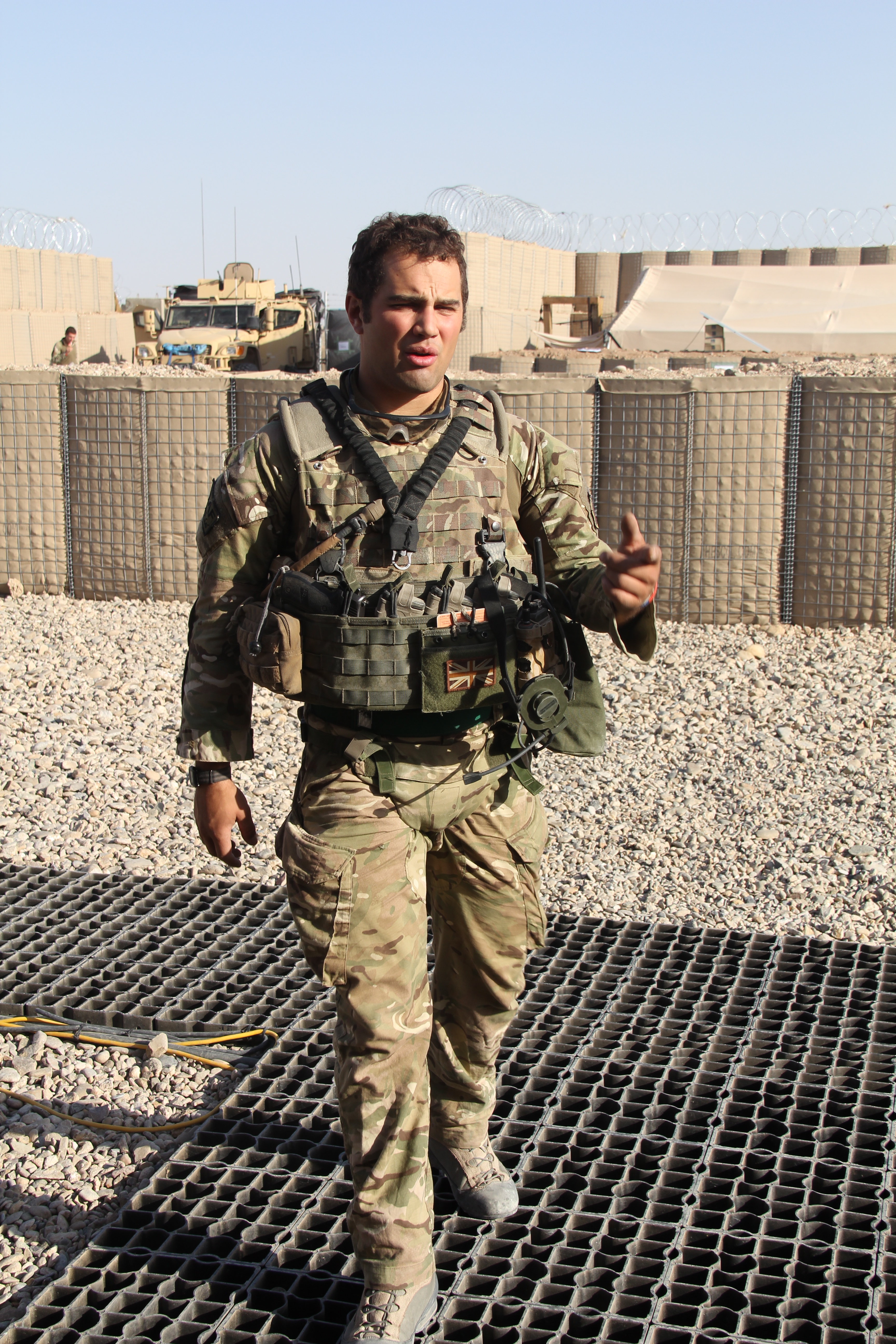 Alex Brock in Afghanistan, 2012.