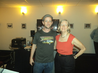 Karl Harpur and two time Grammy Winning producer, Judith Sherman at the recording of 'Dearest Enemy' in Dublin, Ireland.