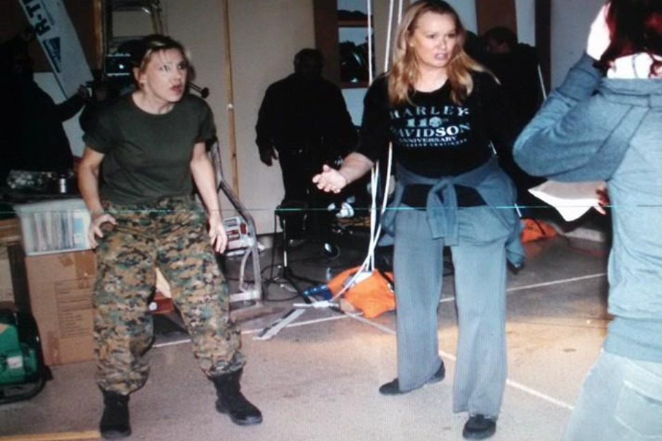 Sharon as Sgt. Jessica James in Choreographed Fight Scene with talented Stunt Coordinator Tara Clark in 