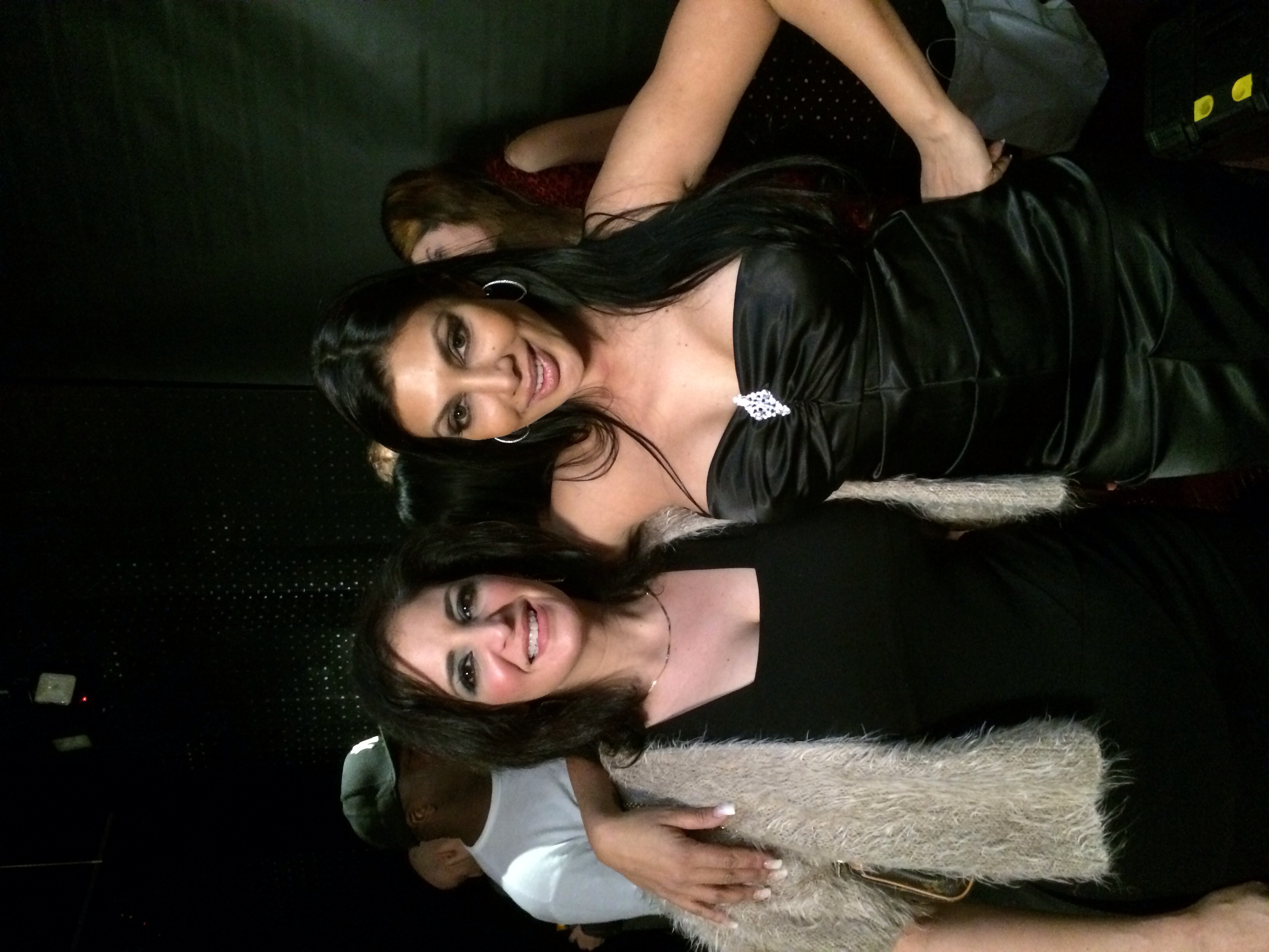 Andrea on the set of Scars of a Predator, with Jasmin St. Claire.