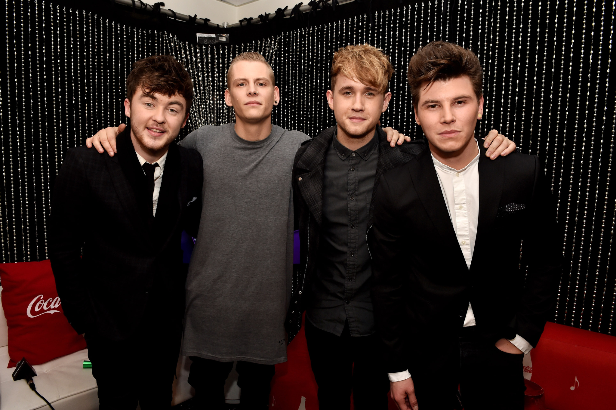 Jake Roche, Lewi Morgan, Danny Wilkin and Charley Bagnall at event of Dick Clark's Primetime New Year's Rockin' Eve with Ryan Seacrest 2015 (2014)