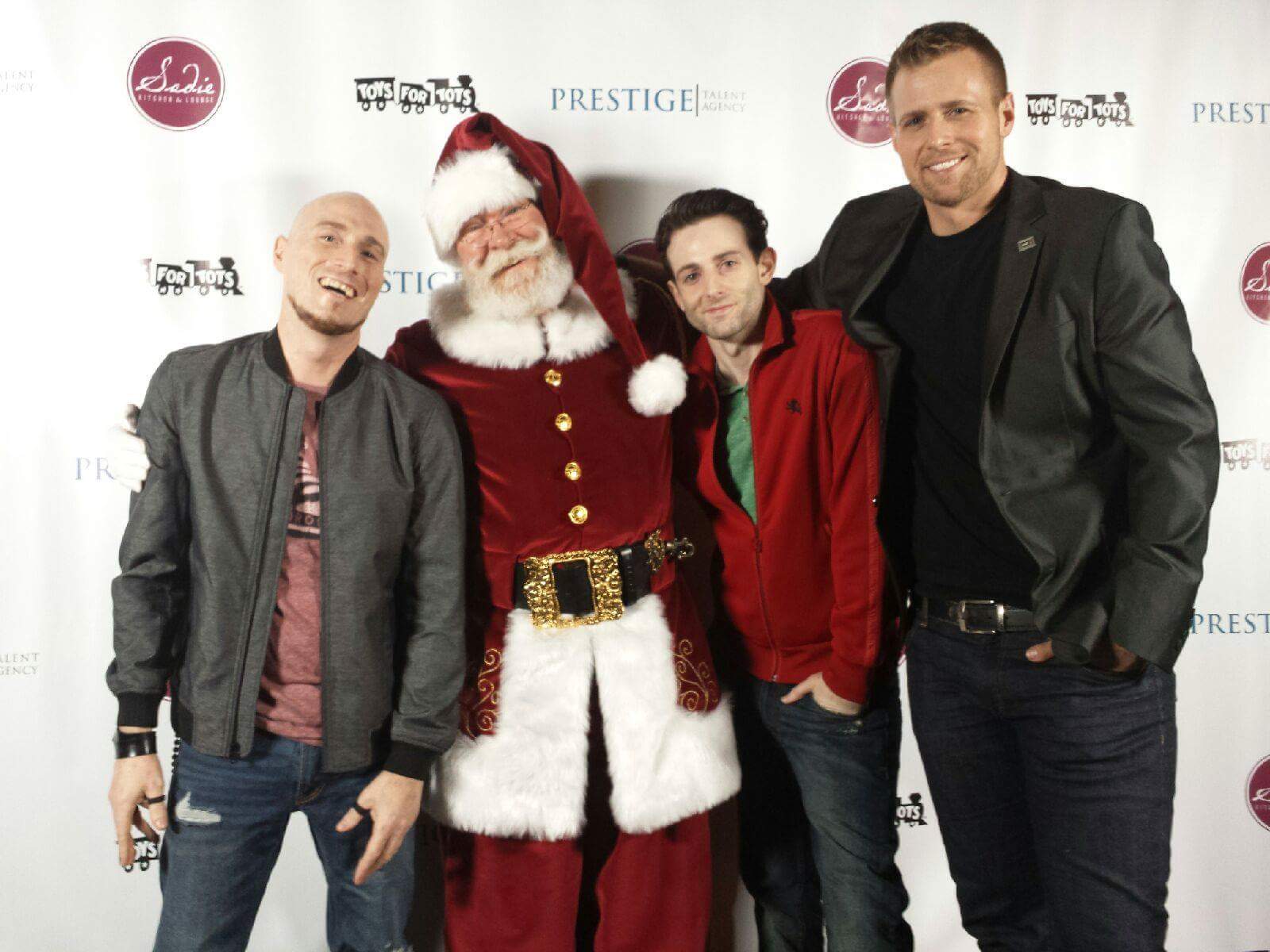 Gabe Fiscale, Santa, Weston Mueller, Chris Folken (From left to right) Prestige Talent Agency Event