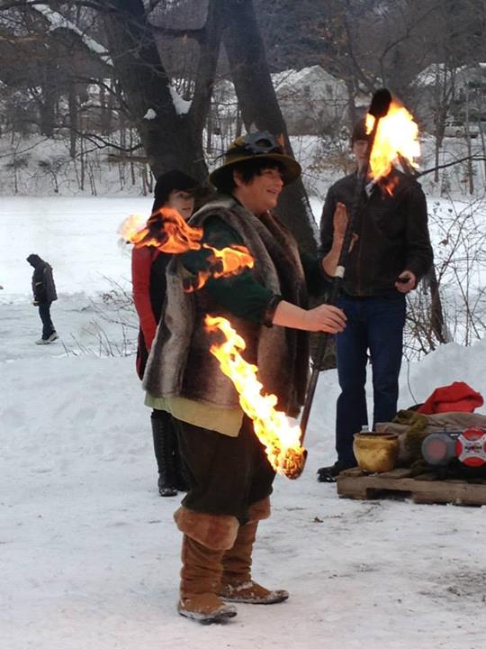 Fire spinning-Easthampton Winterfest