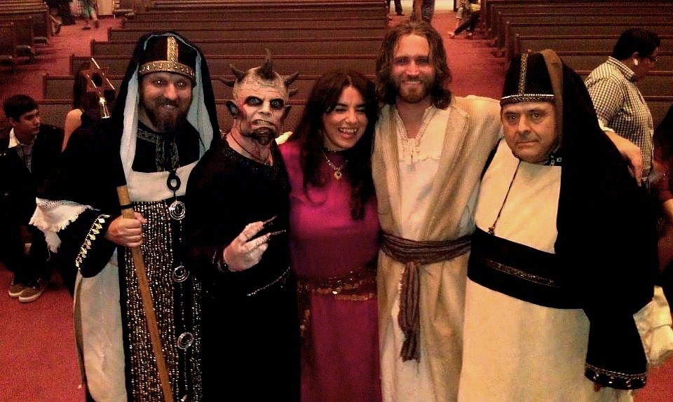 On the far right is me, Joe Machado in a supporting role as a Pharisee in the musical stage play 