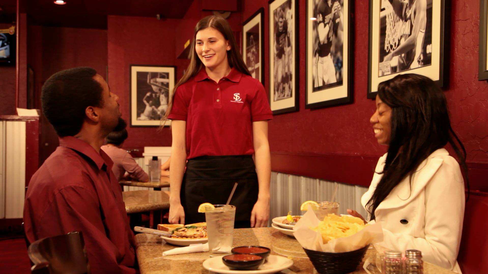 Andrea Fantauzzi in a still from a Sooner Legends commercial.