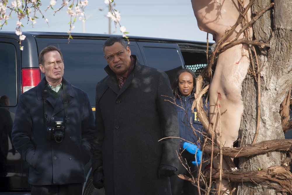 Still of Laurence Fishburne and Scott Thompson in Hanibalas (2013)