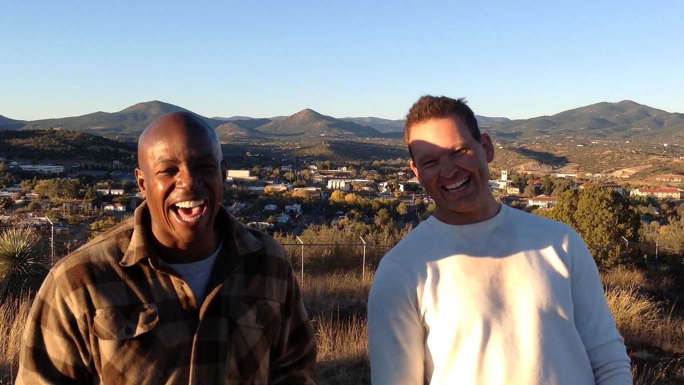 Last day of production on the set of The X Species. Two very happy producers!