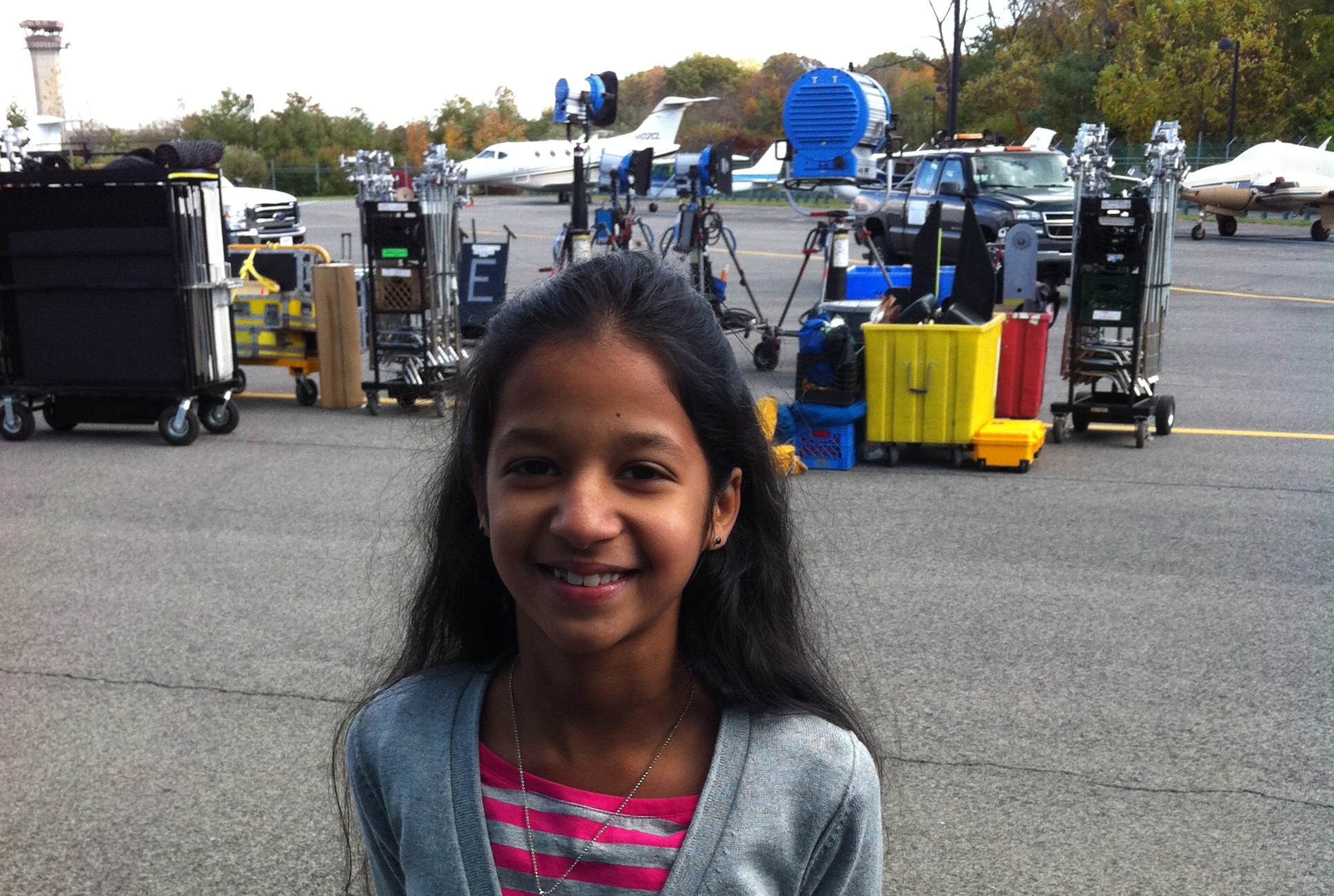 Chetna Goel as an airline passenger on set of NBC's The Blacklist on 10/24/13.