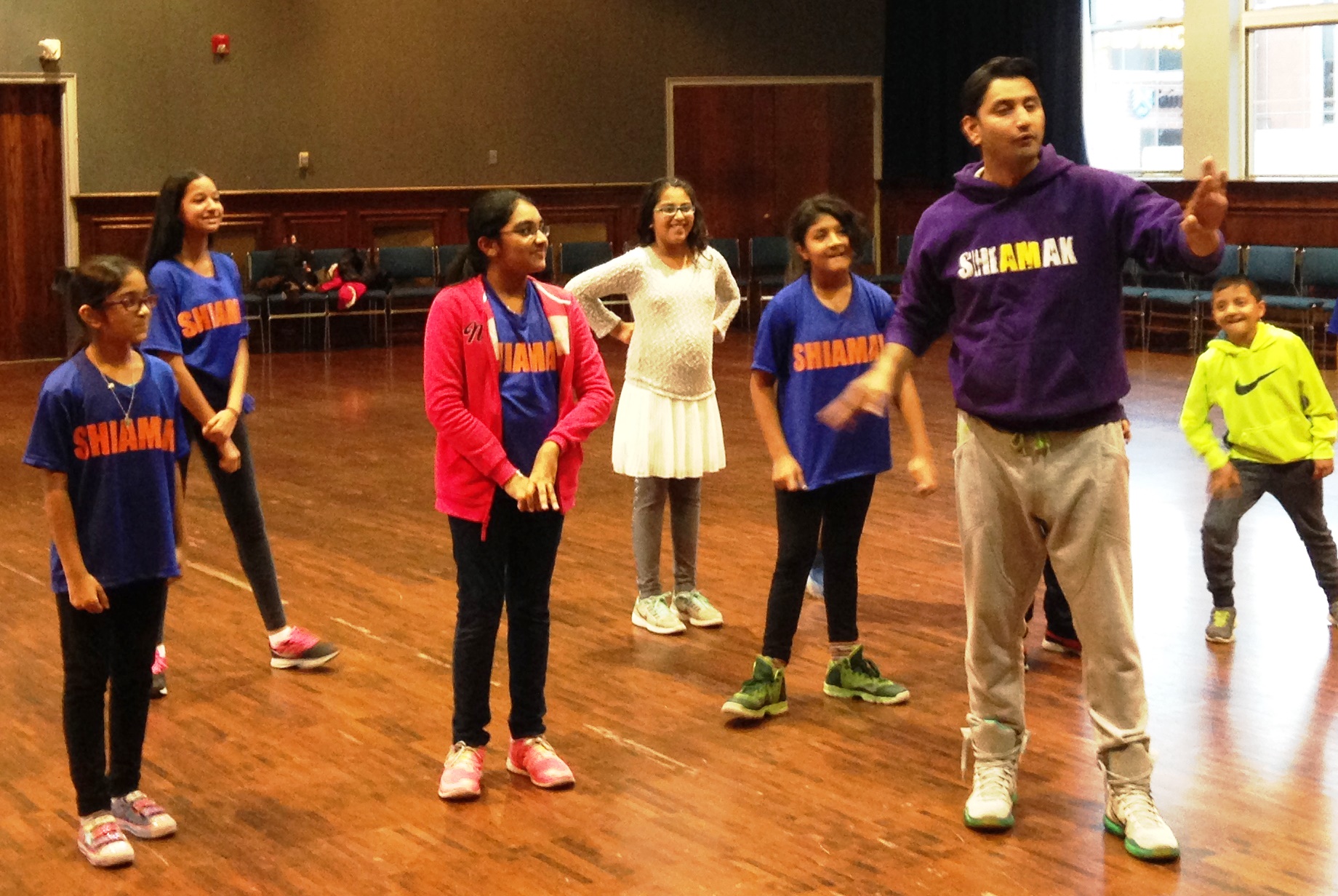 Chetna in a dance class with Bollywood dance choreographer and TV shows judge Marzi Pastonji.