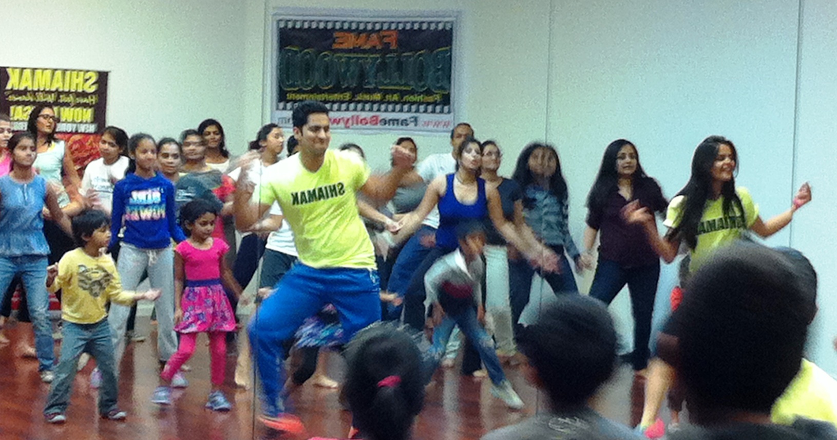 Chetna in Shiamak Davar's International Bollywood dance orientation class.