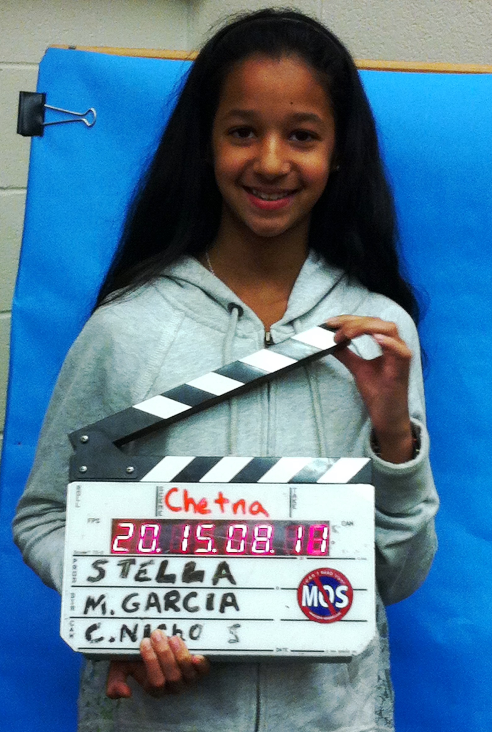 Chetna on the set of short film 