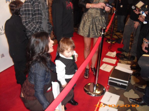 Jorden Polar on the red carpet at the ISFMA as part of the I AM Creative Kids crew.