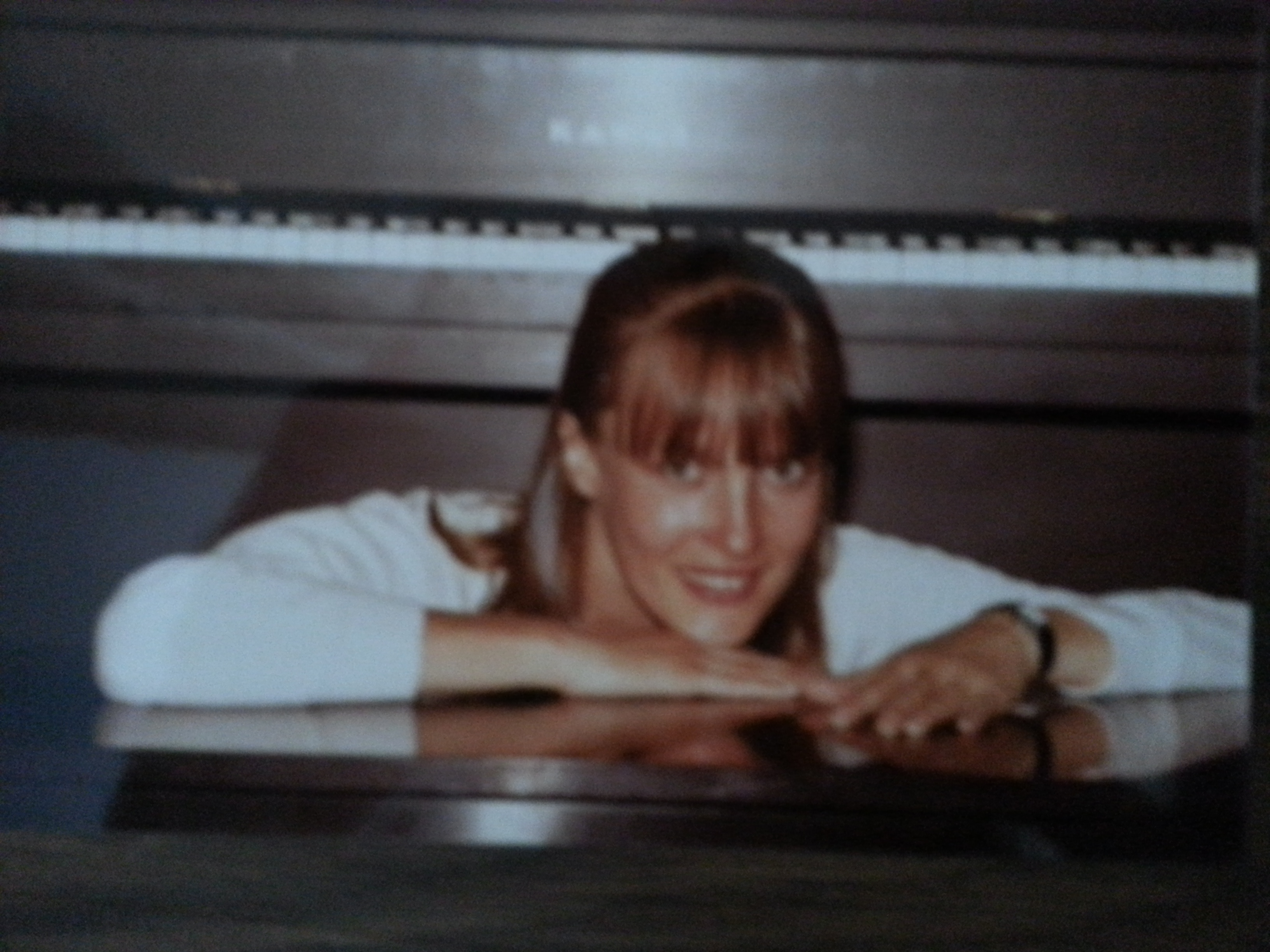 Studying piano, 1980