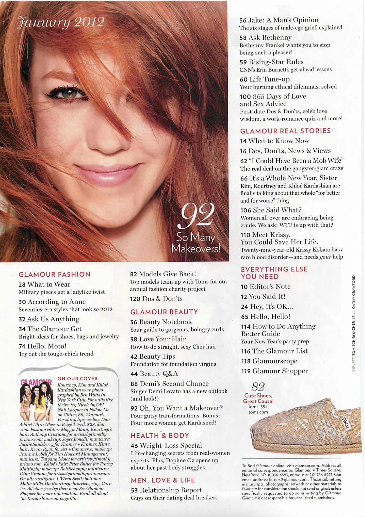 Glamour Magazine January 2012