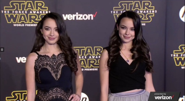 Veronica Merrell and Vanessa Merrell at event of Star Wars World Movie premiere (2015)