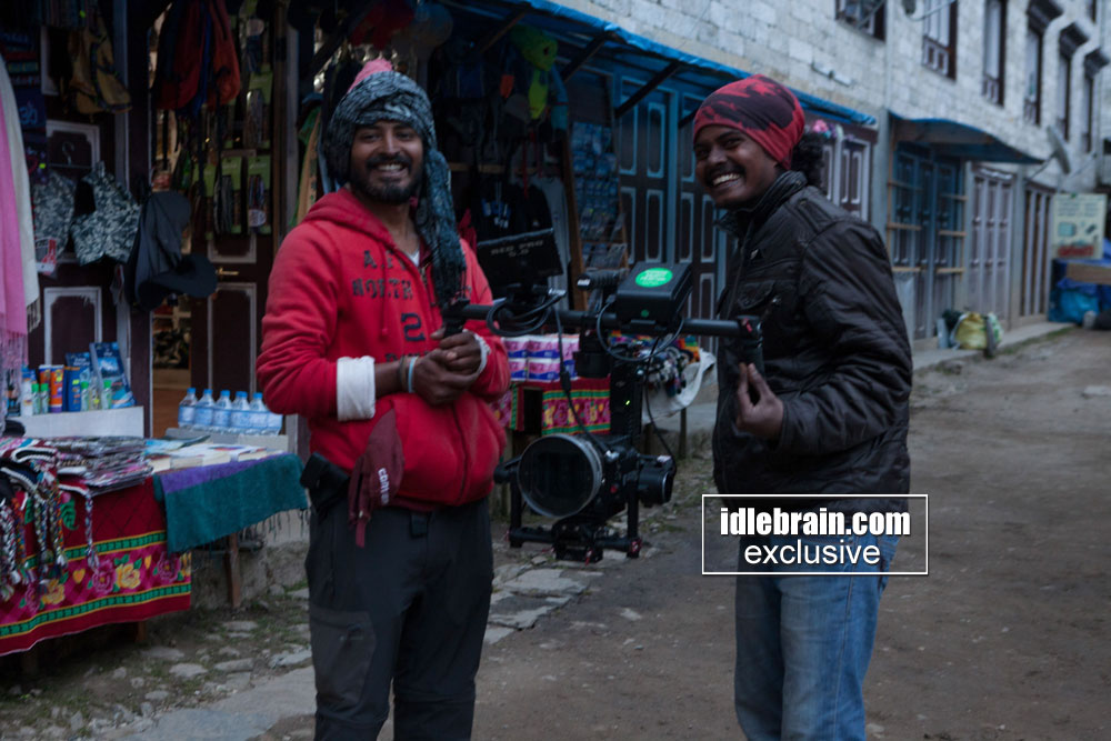 All smiles after balancing the DJI Ronin 3-Axis Camera gimble with frozen fingers.