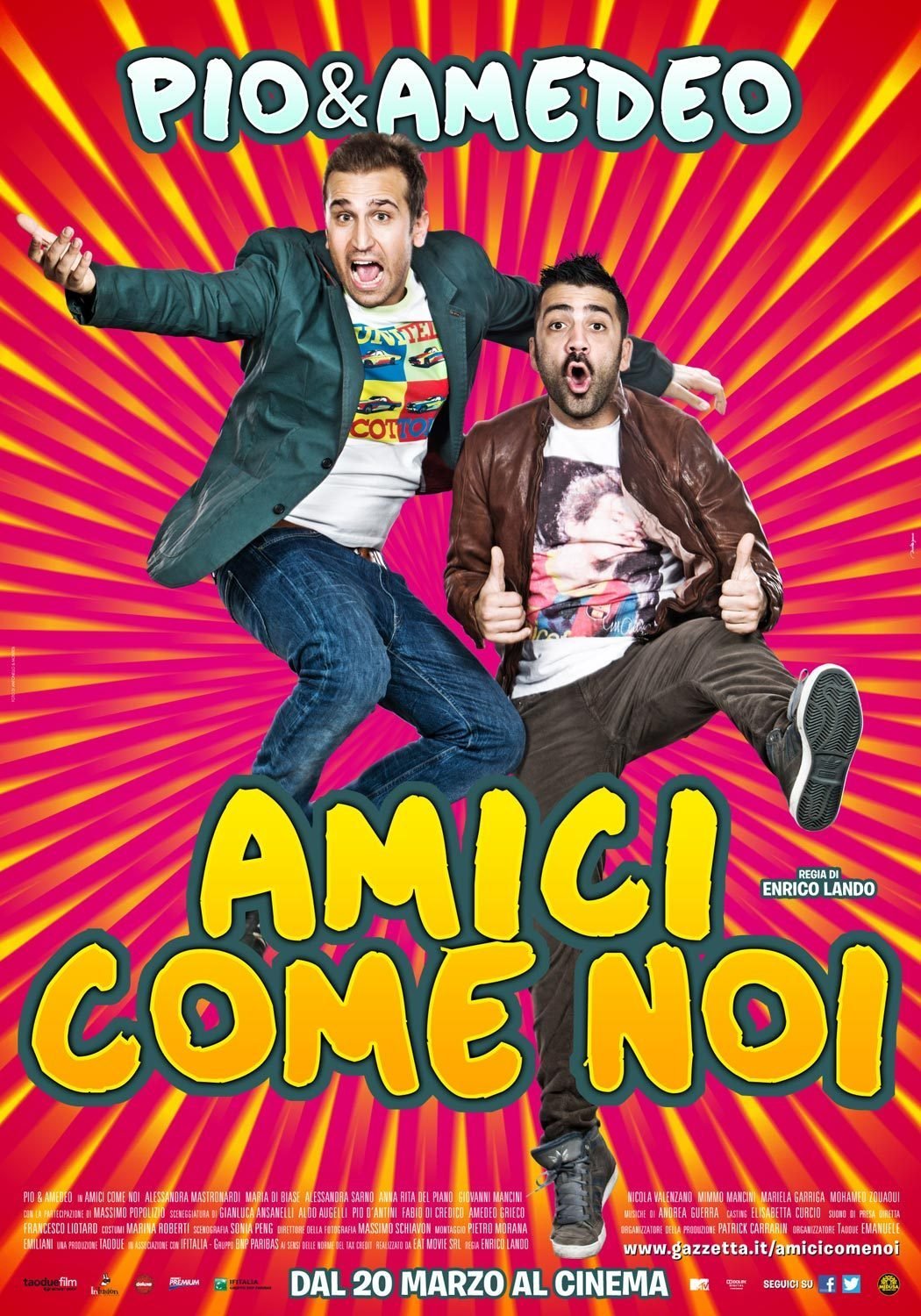Massimo Popolizio, Alessandra Mastronardi and Mariela Garriga in Amici come noi (2014)
