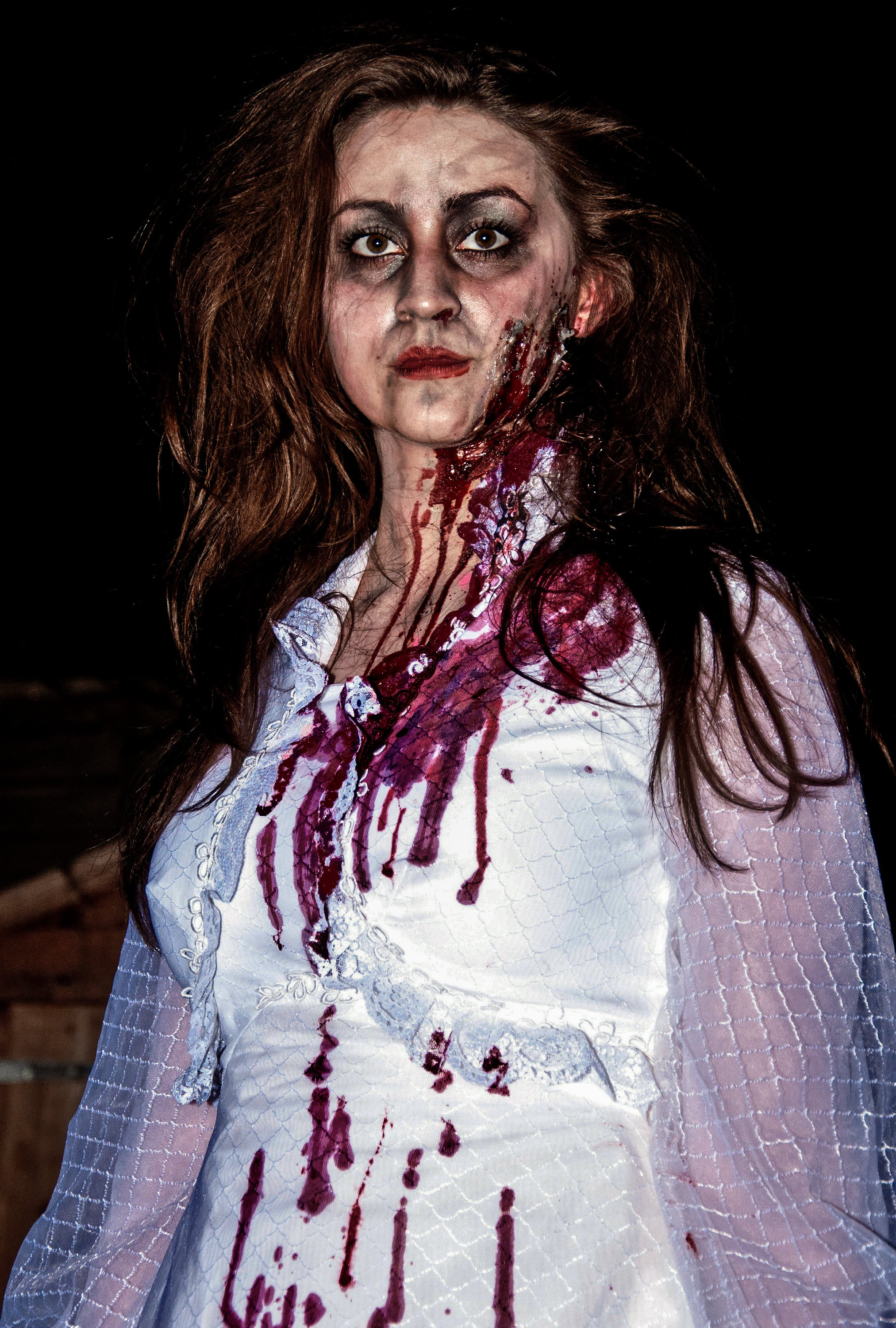 Scarlett Jasmin Groom as the Conjured Spirit. Make-up by Adam-Thomas Bane.