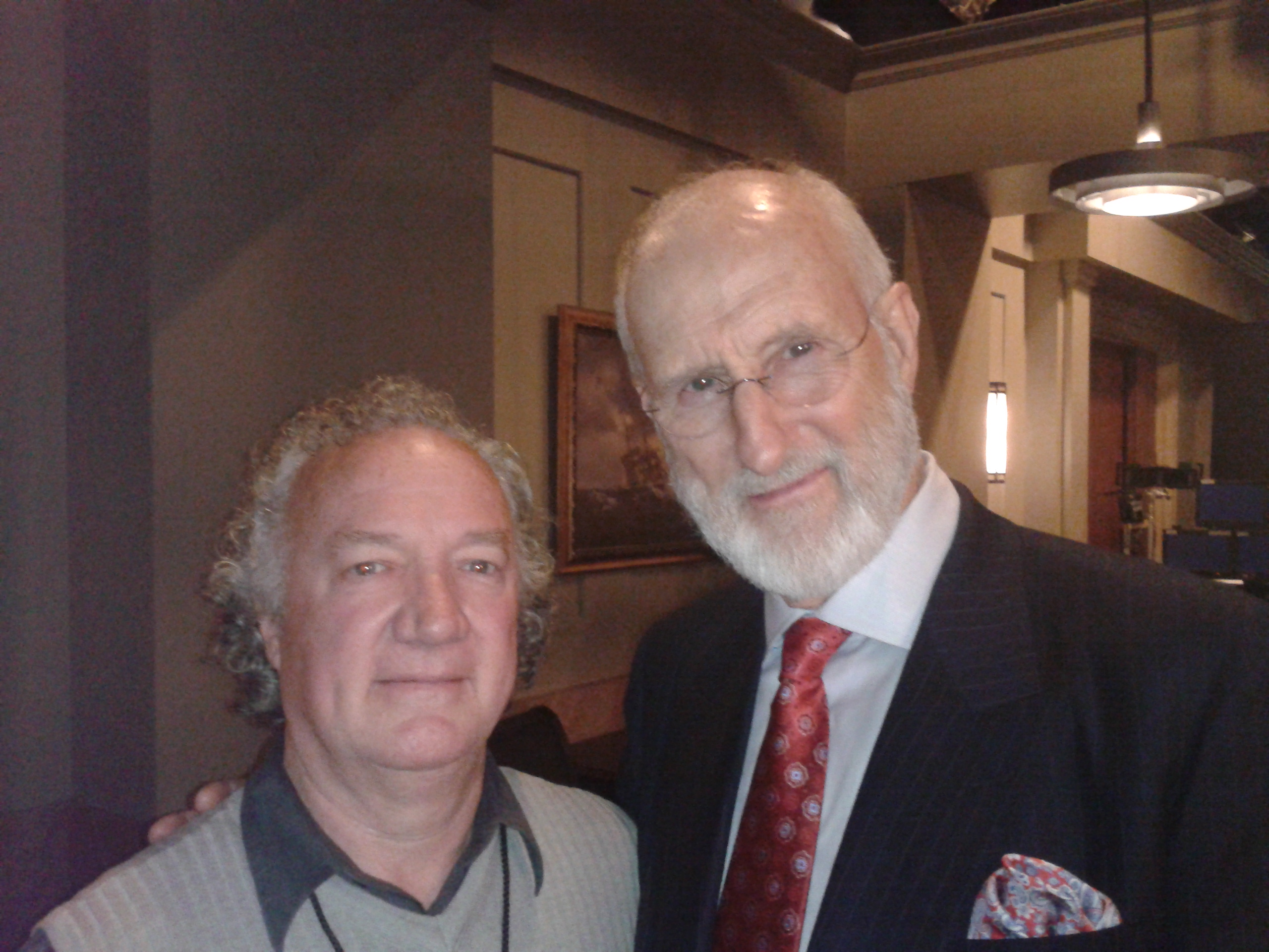 On set with James Cromwell, 
