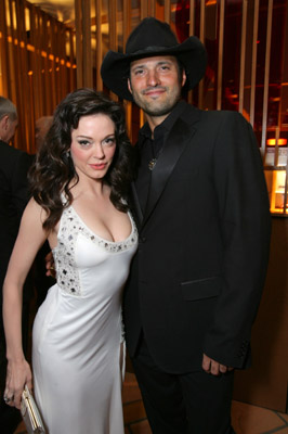 Rose McGowan and Robert Rodriguez