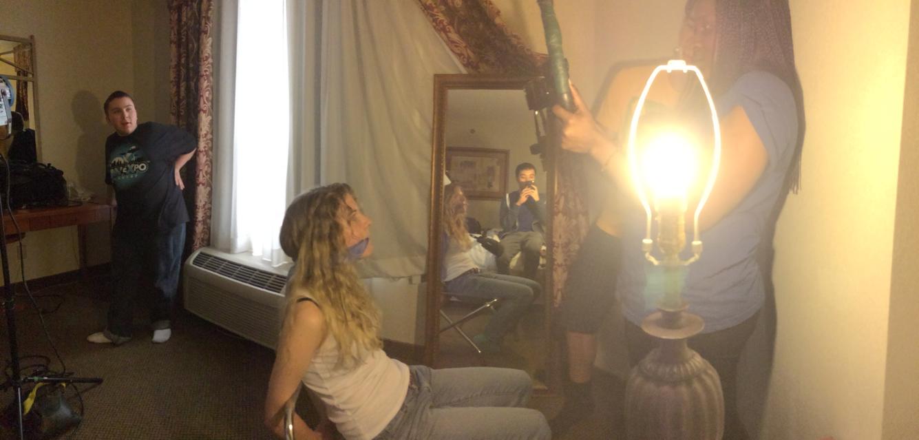 BTS picture of Scarlett