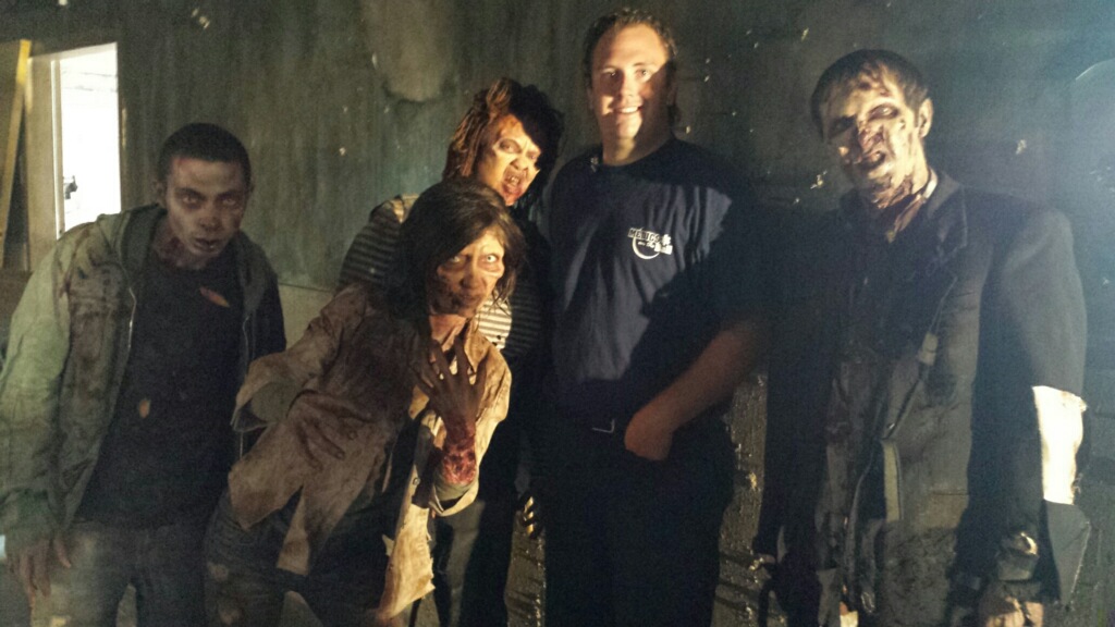 Just hanging with the zombies!