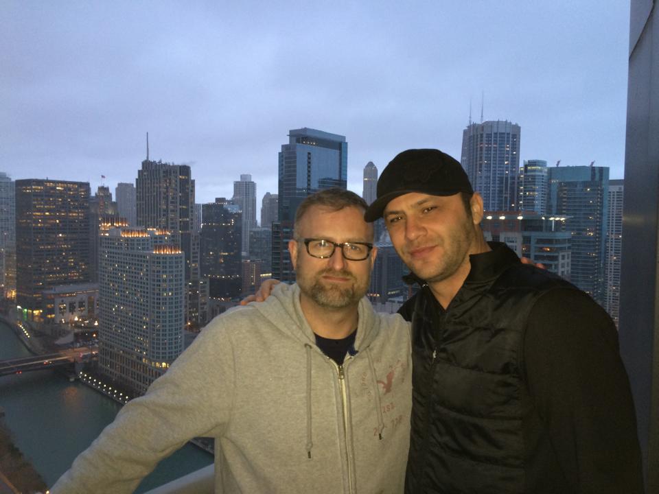 Overlooking Chicago on set of 