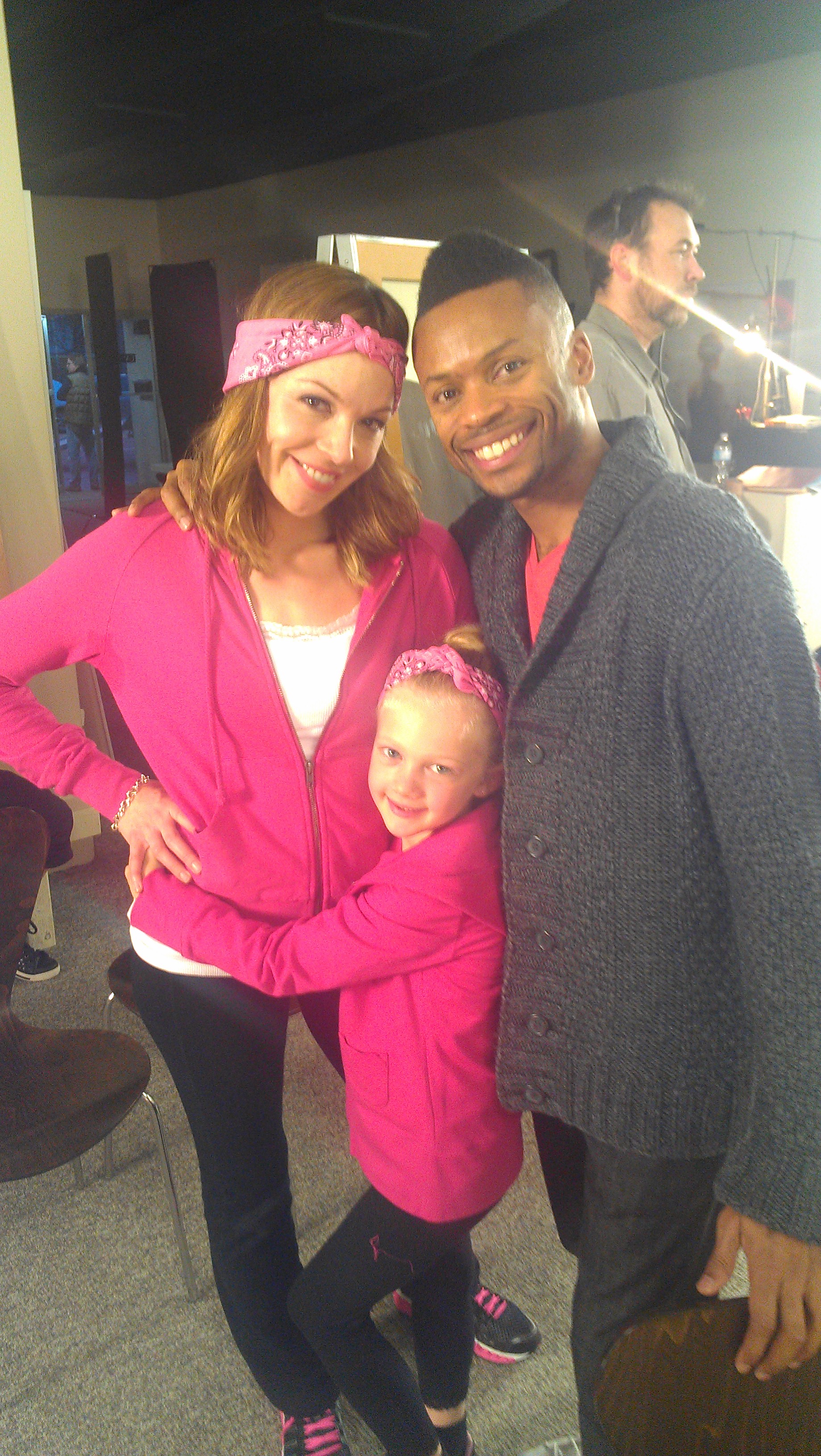 Working The Engles. Sarah with Shawn Byfield (dance instructor)and Rachel Wilson.