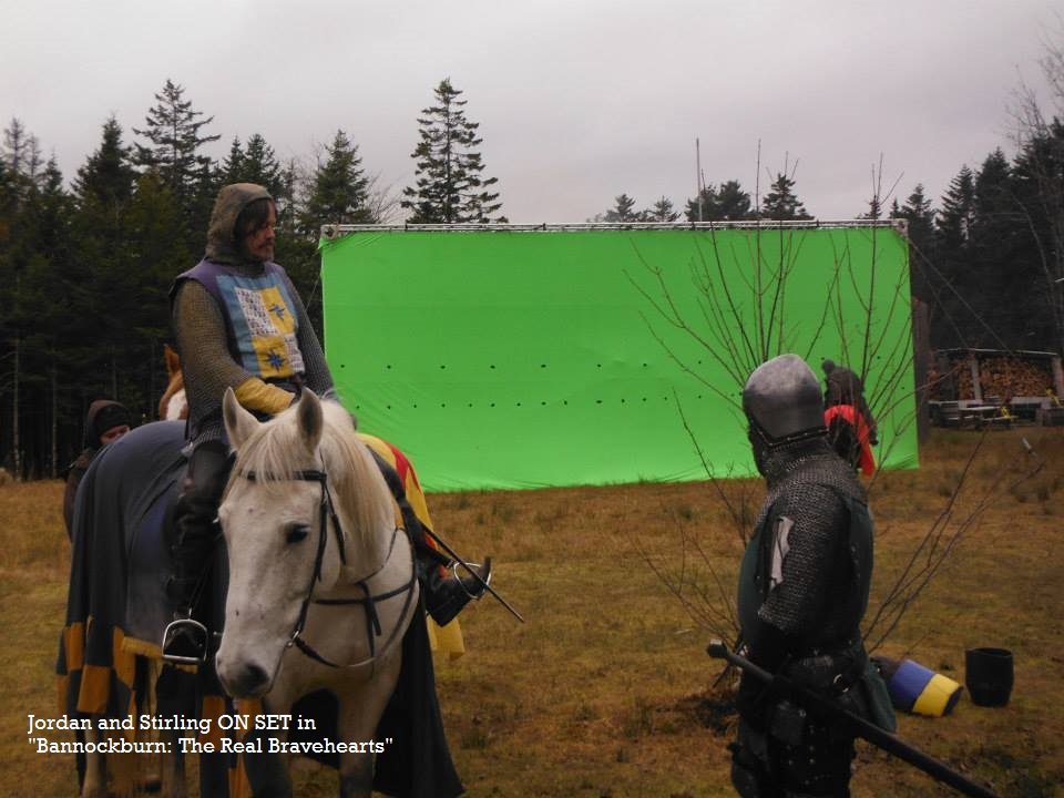 Jordan and Stirling (his horse) ON SET in 