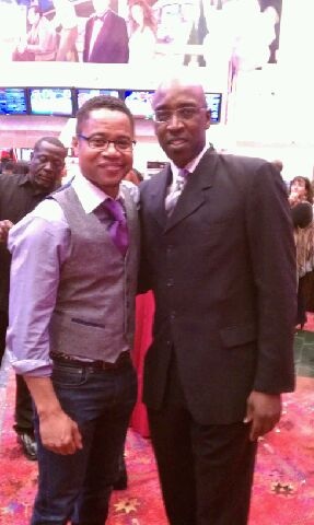 Cuba Gooding Jr and John Henry at screening of Red Tails