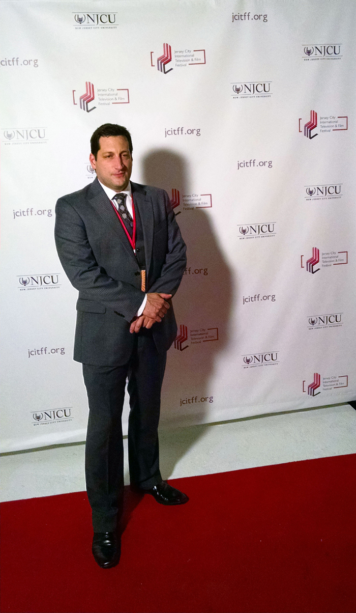 Frank Messina on the red carpet. Jersey City International Television & Film Festival.