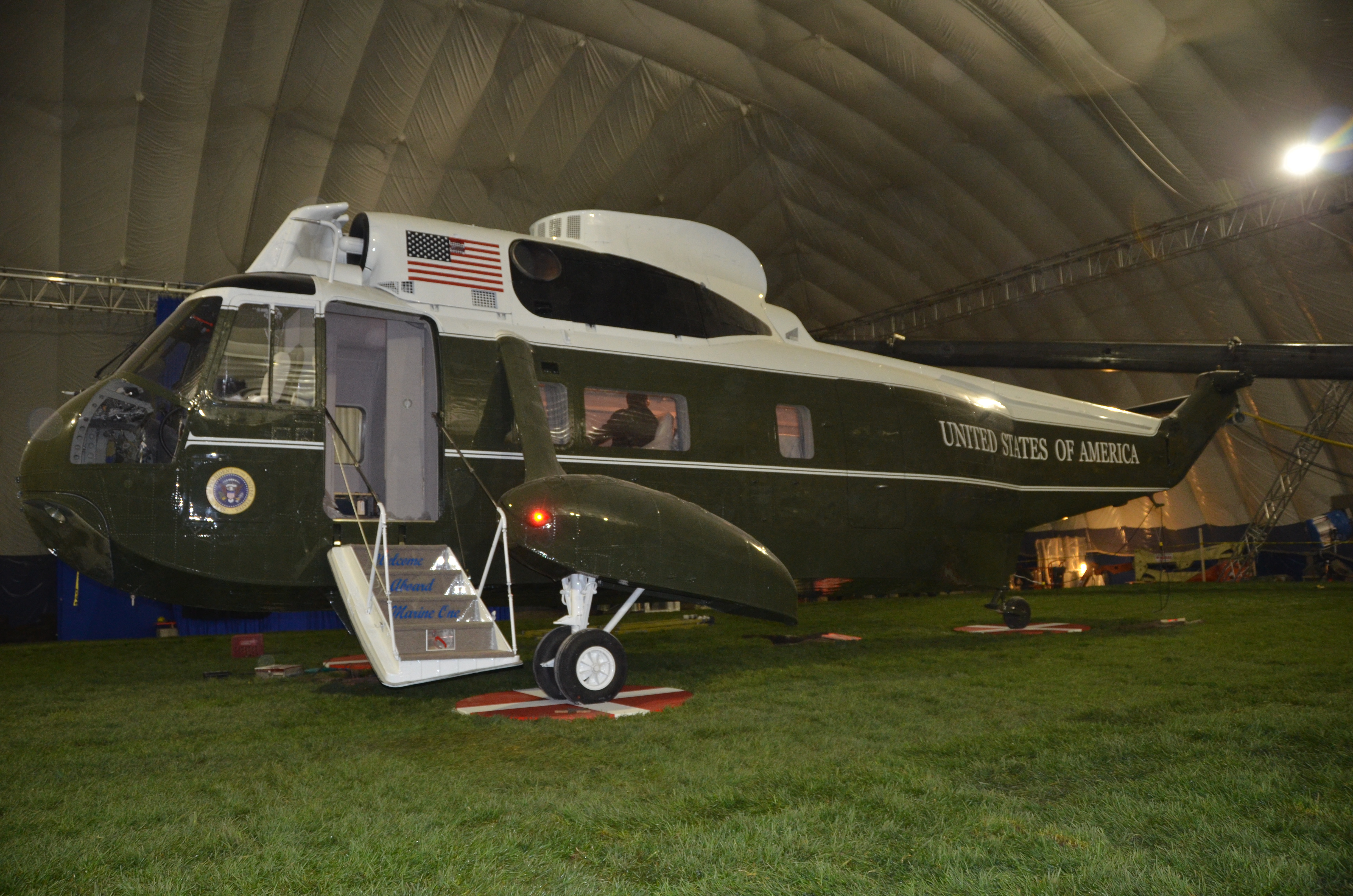 On the set of White House Down with our VH-3 Marine One helicopter.