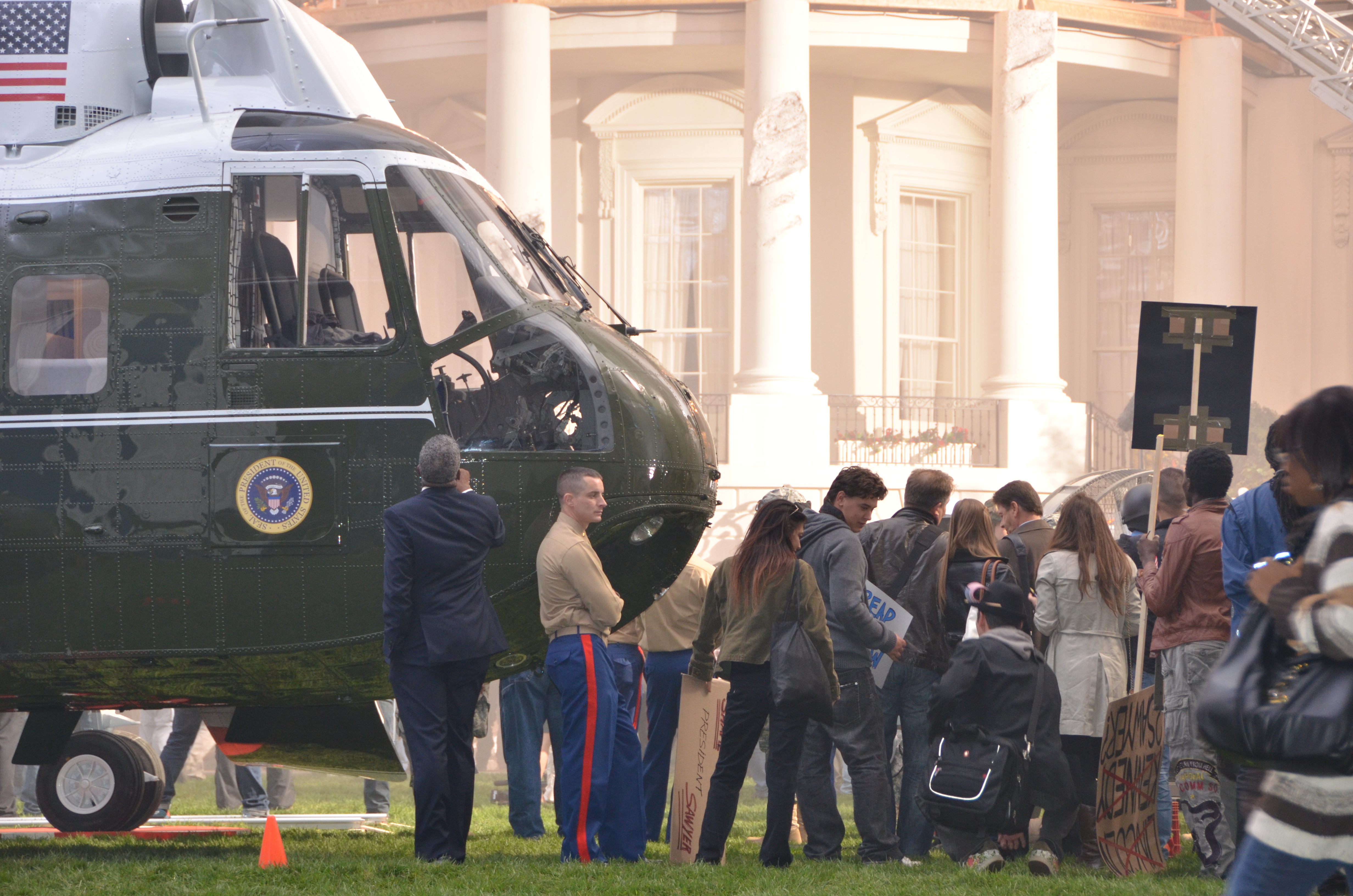 On the set of White House Down