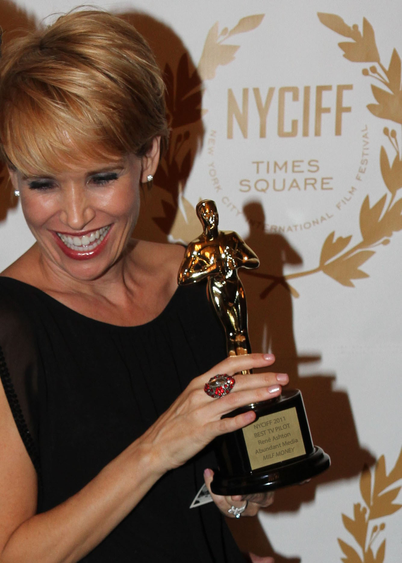 Accepting the 2011 New York City International Film Festival Award for Best TV Pilot!