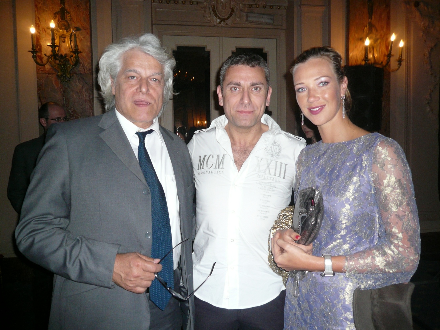 Max Leonida with Gerardo Placido and Ludmilla Radchenko at the 2010 Cannes Film Festival