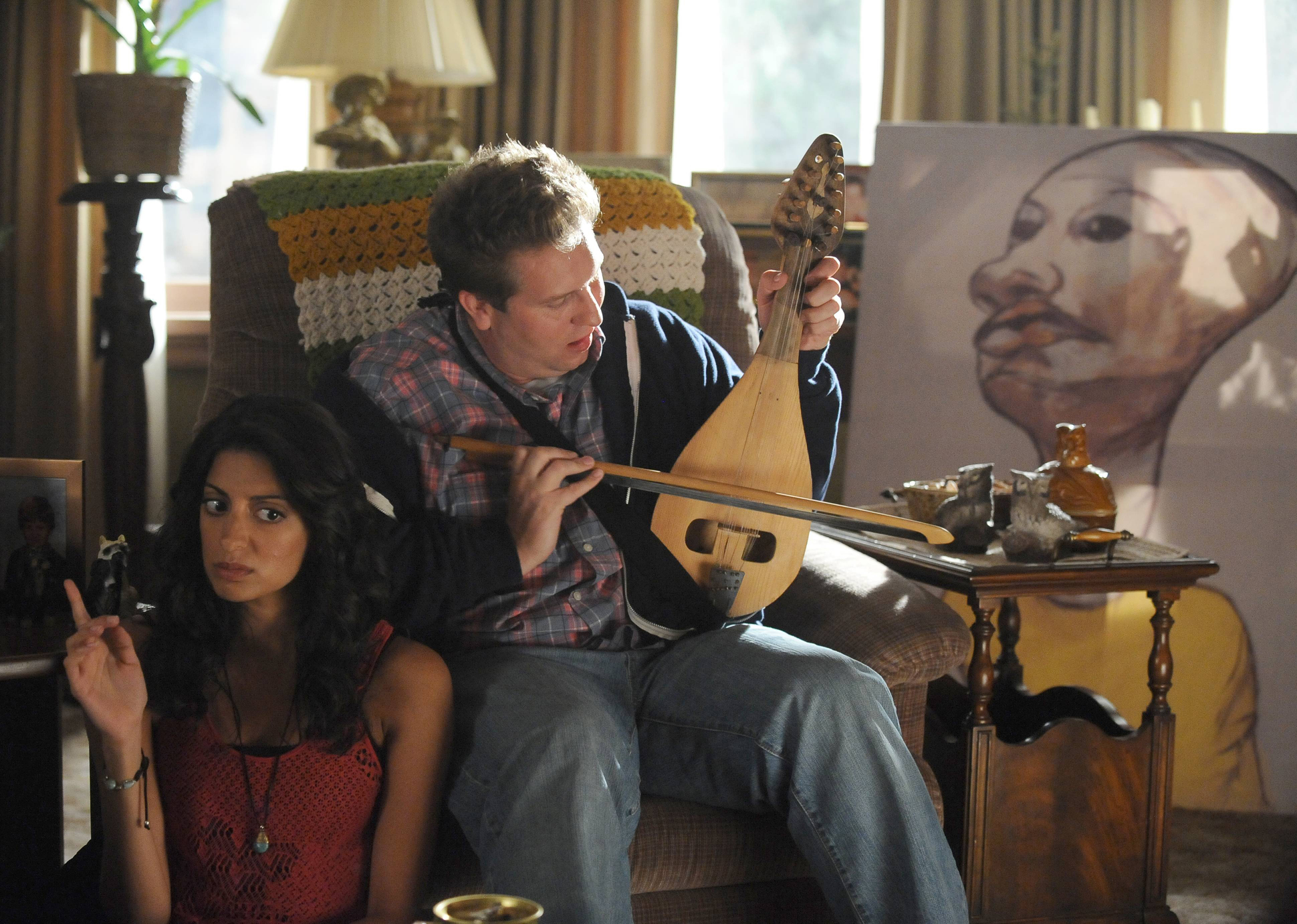 Still of Nate Torrence and Meera Rohit Kumbhani in Weird Loners (2015)