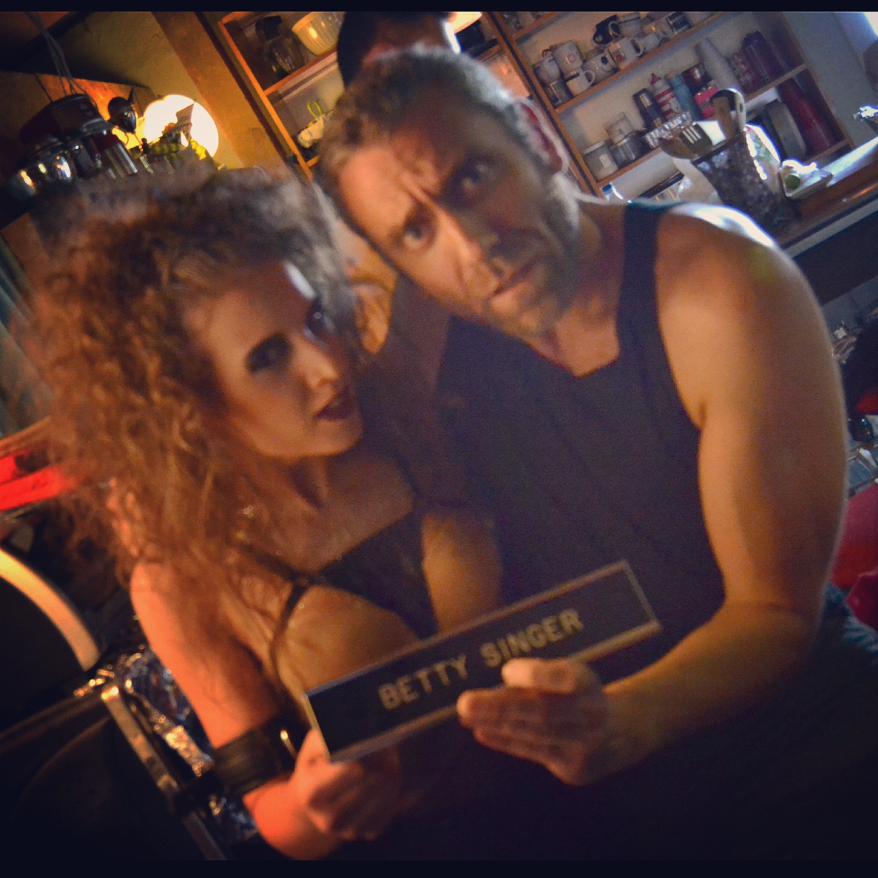 Actress Serena Limonta and director Max Leonida on the set of Brittnee Camelle's music video