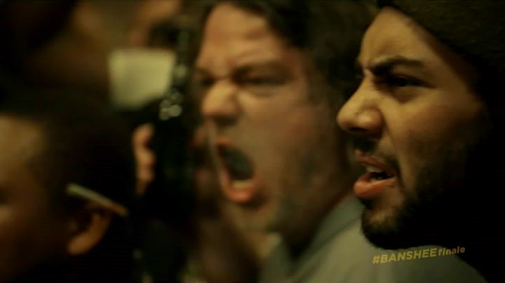Screen shot of me on Banshee: Season 2, Episode 10 Bullets and Tears (14 Mar. 2014)during the Fight Club scene.