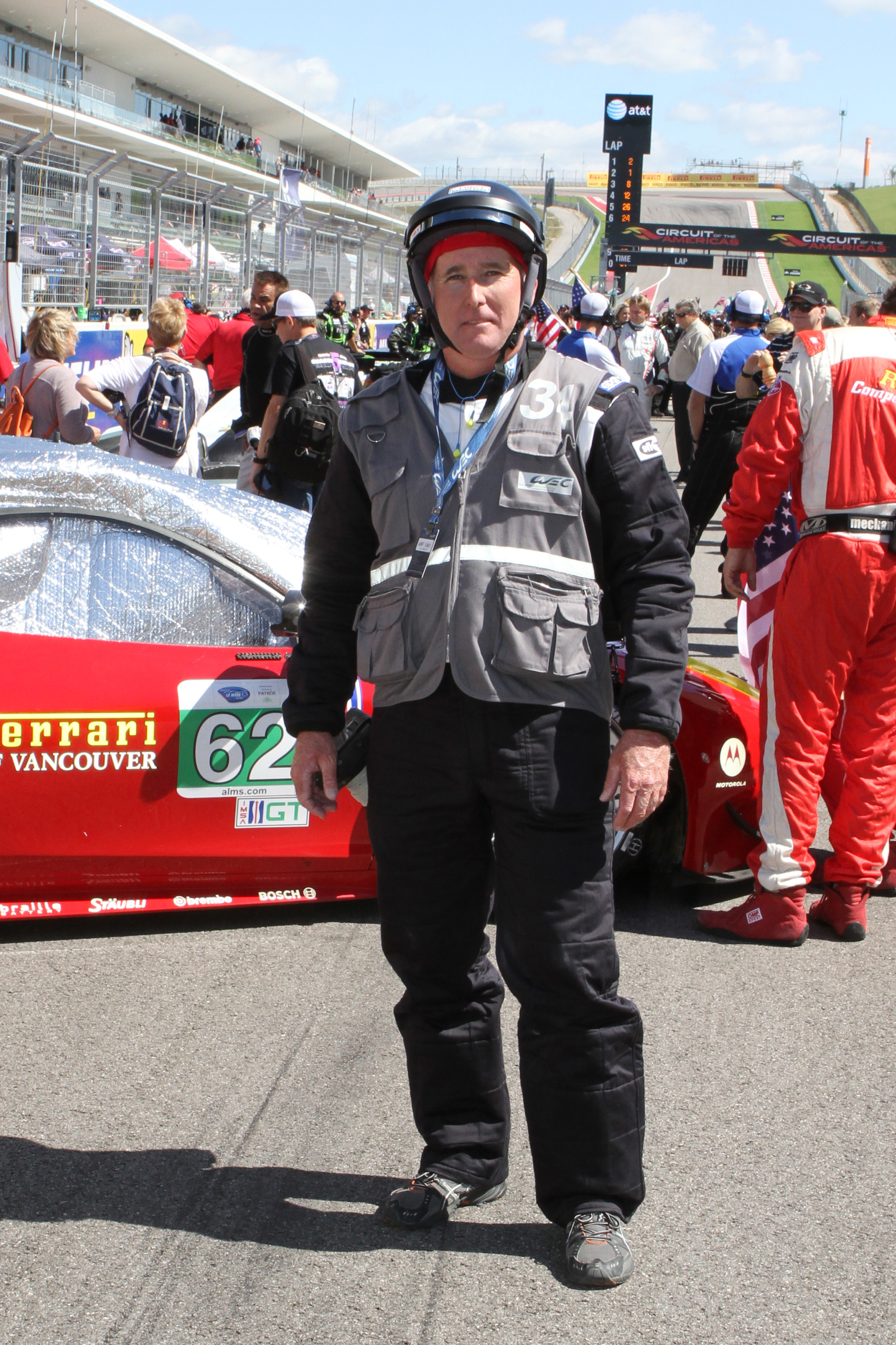 On the starting grid at the Circuit of the Americas 