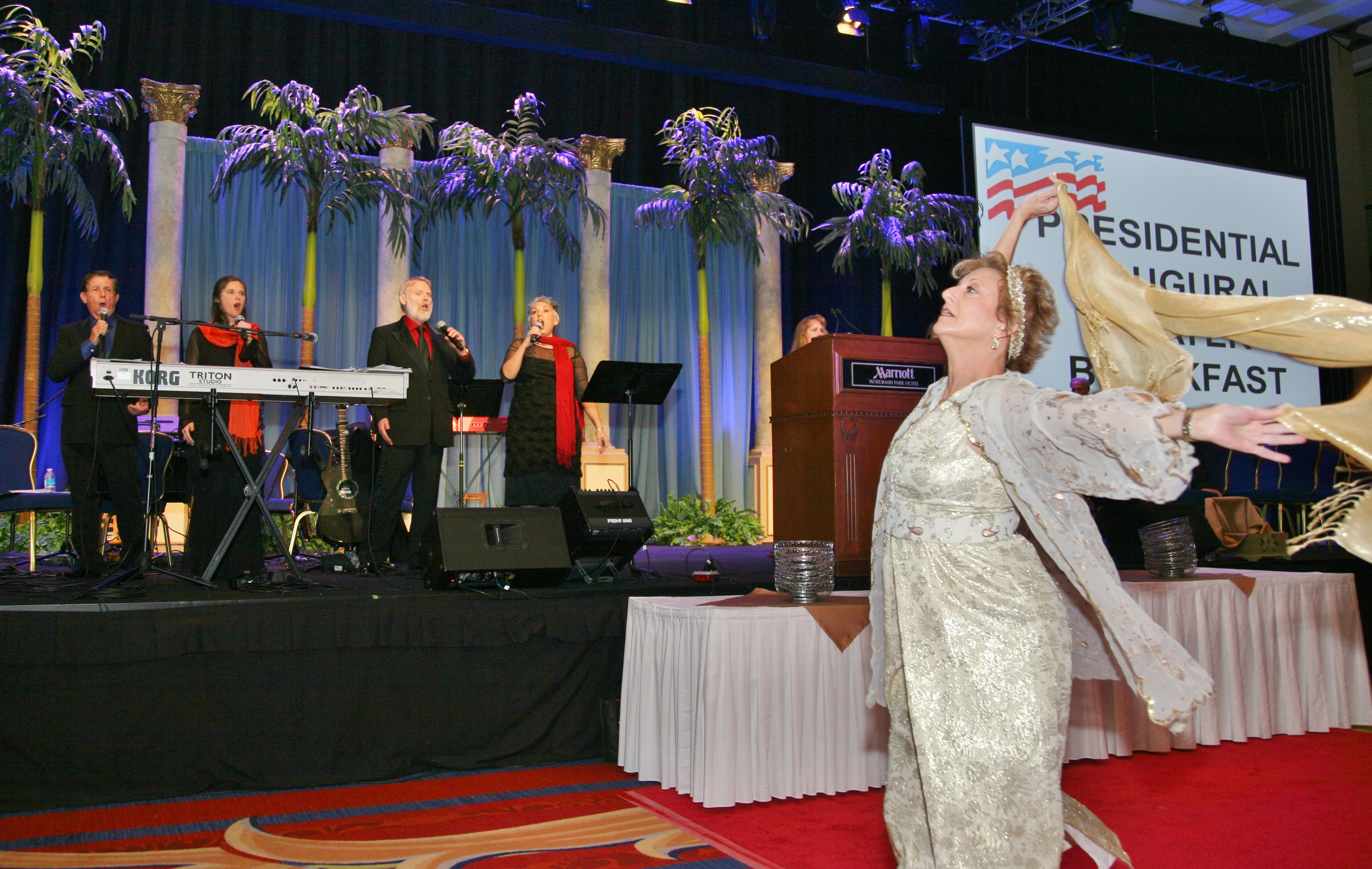 Performance at The Presidential Inaugural Prayer Breakfast, Jan. 21, 2013 with George Comtois, Desiree Lulay, Denny Hollowell, DeAnn Trimachi, Carolyn Paddock