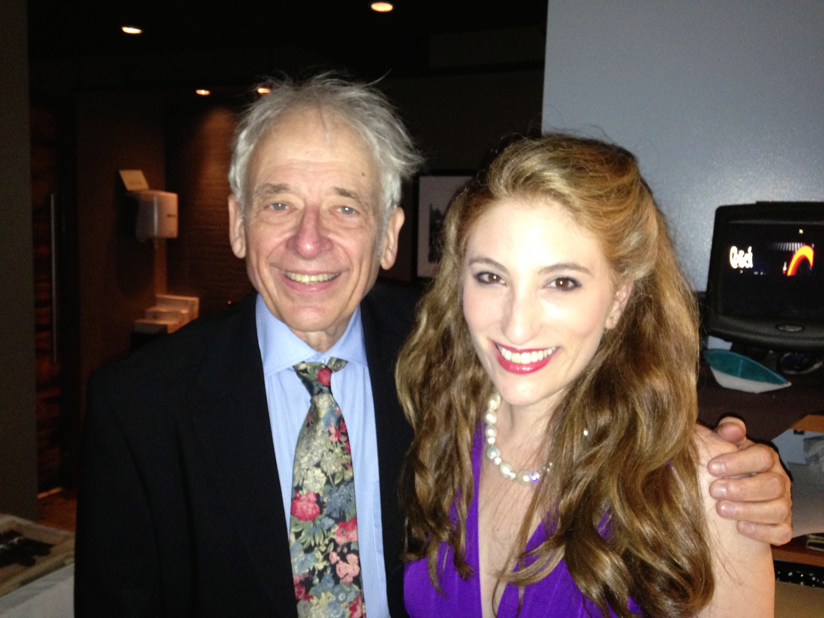 With Austin Pendleton (the original Motel in FIDDLER ON THE ROOF on Broadway), my fellow cast mate, at the after-party for 