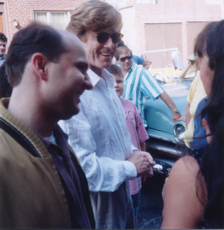 Robert Redford on the set of 