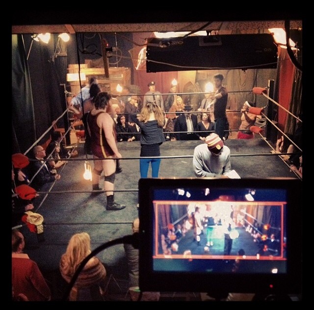 Fight directing on the set of Sluggo the Skullcrusher with Carl Maguire (Writer/Director, PrashNYC) and John Bennett (Sluggo)