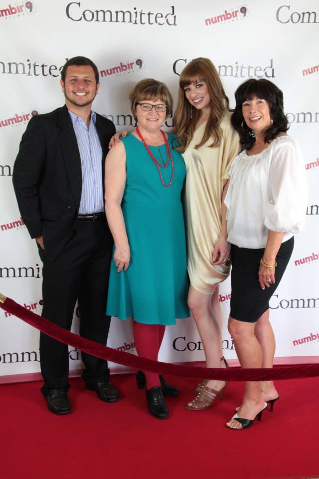At the red carpet event for Committed with Kevin Pardo, Llana Barron and Diedre LaMonte.
