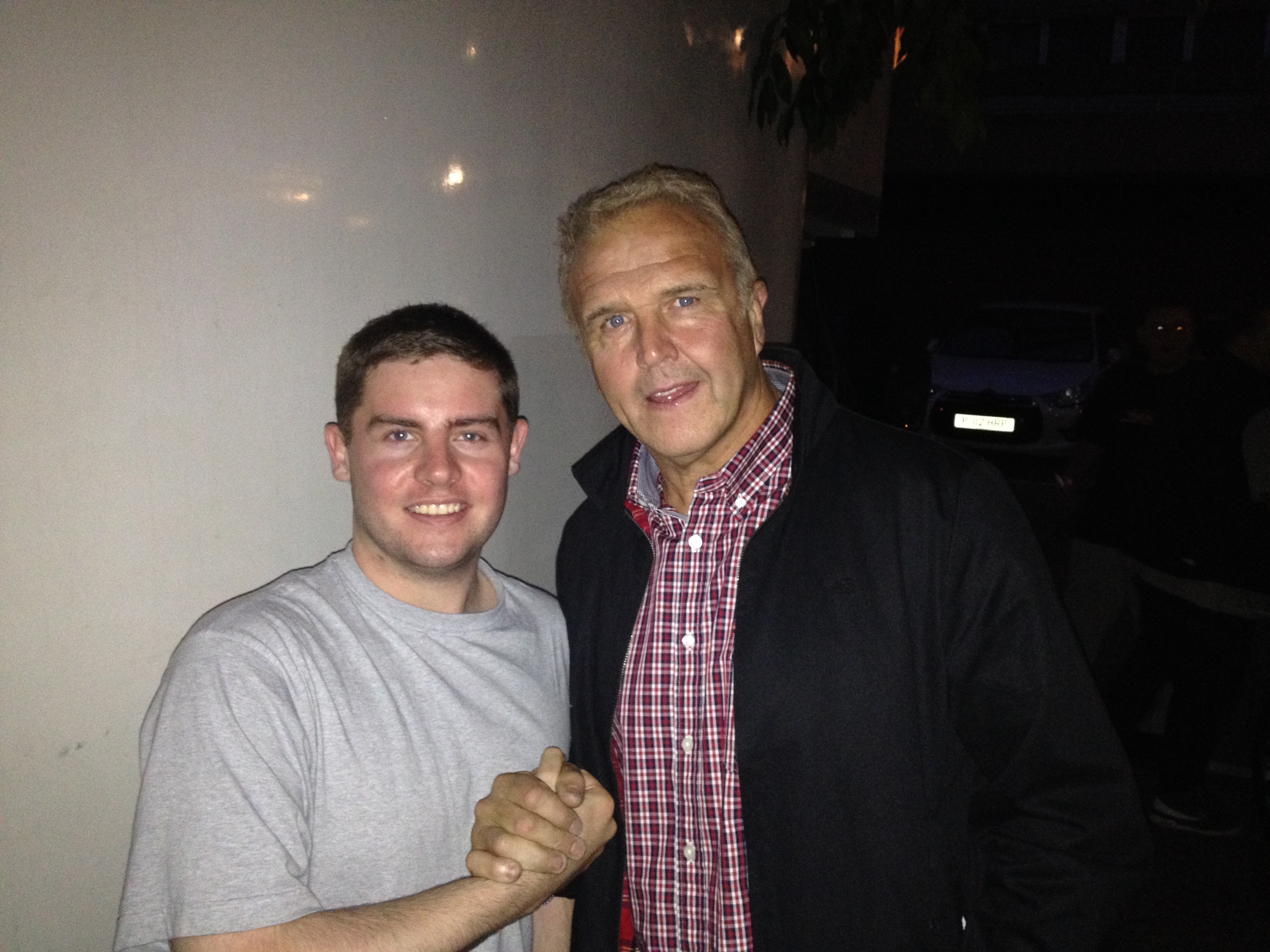 (L-R) Jack McDonald, Tony Denham. On set of The Guvnors.