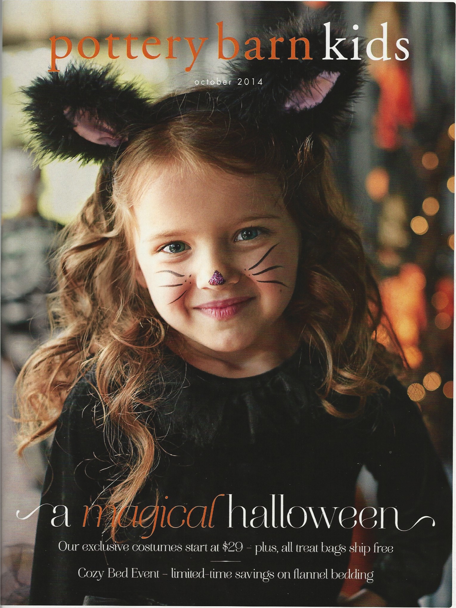 Maddy on the cover for Pottery Barn Kids October 2014 issue.