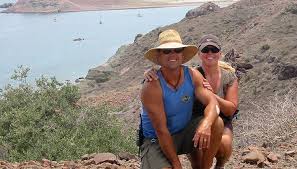 Capt. Bill & wife Laura at an island in the Sea of Cortez 2011