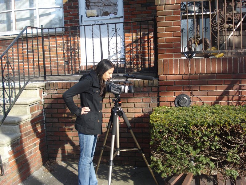 Shooting student film in 2009