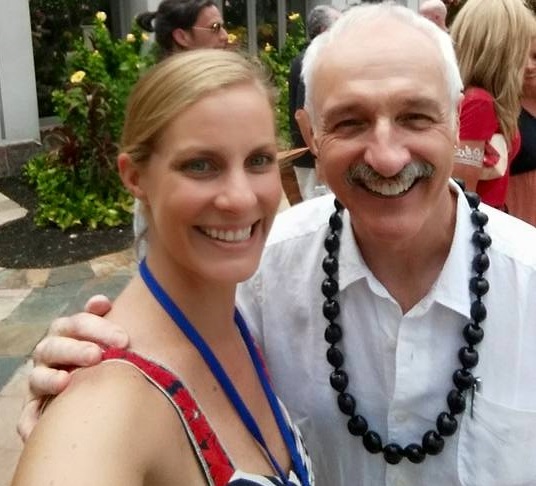 Tawny Sorensen (The Cat's Cradle) and Michael Gross (Our Father) at the Big Island International Film Festival.