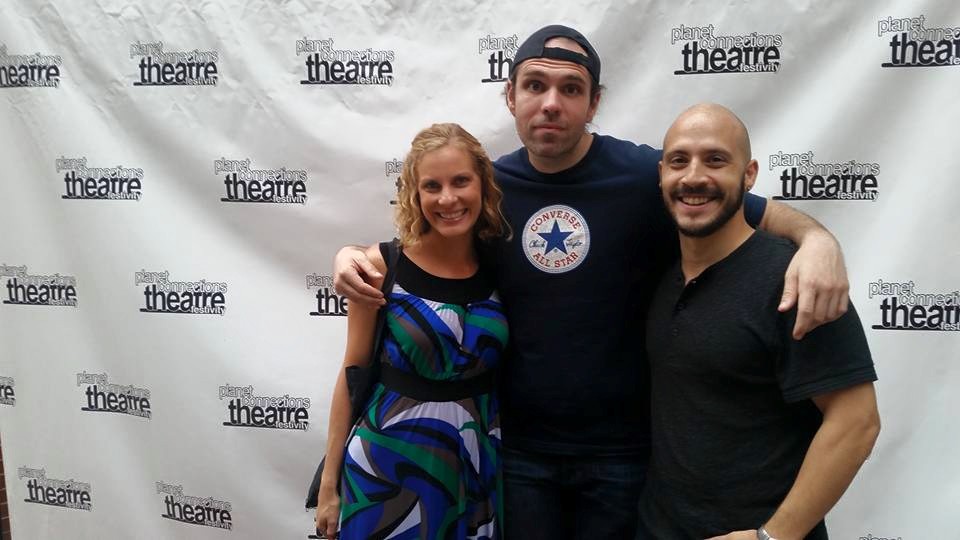 Director David Spaltro with actors Nabil Vinas and Tawny Sorensen at Planet Connections Film Festival's screening of 